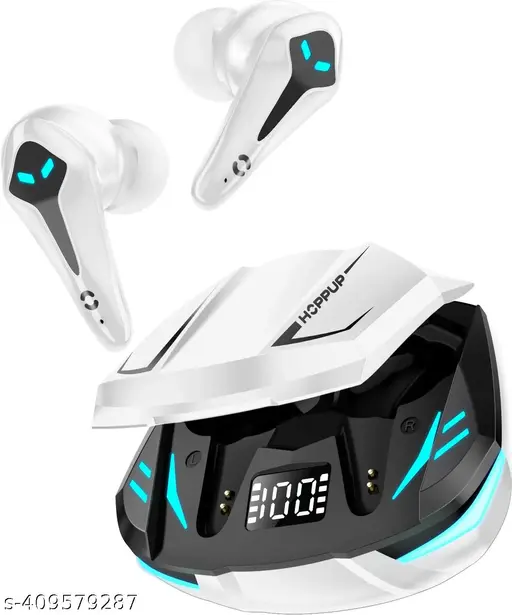 Hoppup Xo3 Gaming Earbuds with 35MS Low Latency, 13MM DRIVERS & 50H PlayTime Bluetooth Headset (White, True Wireless)