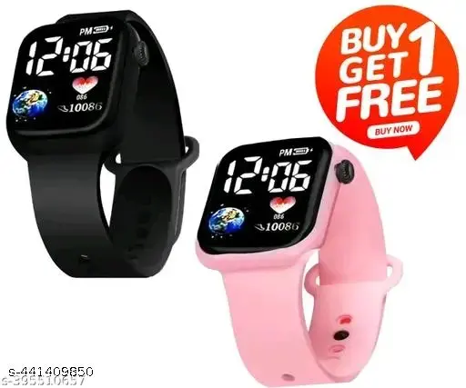 Digital Watch Combo (Pack of 2) BUY Most Selling Latest Trending Square Led Watch for unisex, Best Quality Watch Classic Digital Watch,watch, top, watch Digital, Trending Sports Watch, For Boys & Girls,Smart LED band for kids, boys and girls,Water resistance watch,Stylist watch